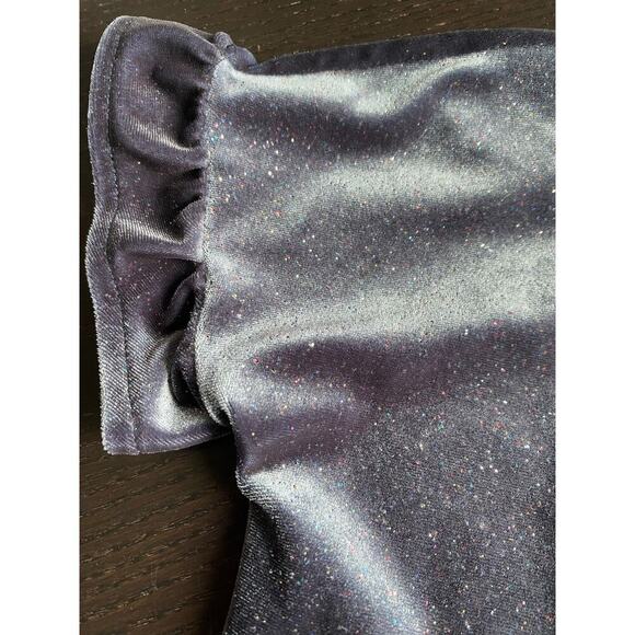 Old Navy Sparkly Blue Velvet 18-24m Girls Top - Picture 2 of 2